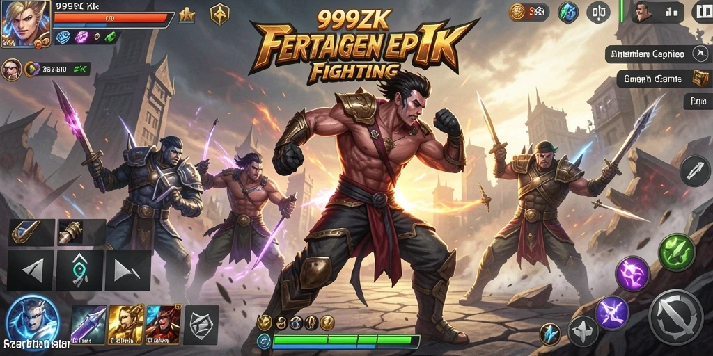 Gameplay mendebarkan 999ZK dengan karakter bertarung.