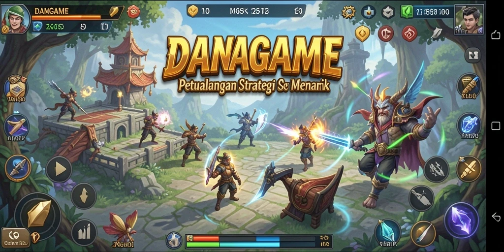 Menampilkan aksi strategis dalam gameplay DANAGAME yang mendebarkan.