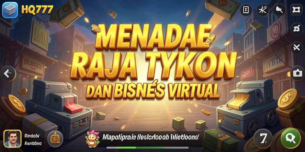 Tampilan gameplay HQ777 menunjukkan dinamika bisnis yang seru dan menarik.