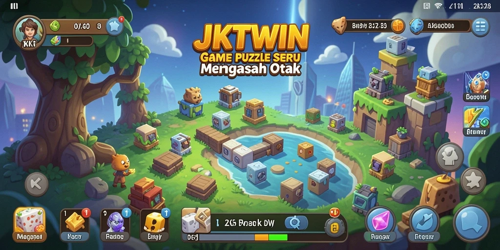 Tampilan gameplay JKTWIN dengan tantangan puzzle yang menyenangkan.