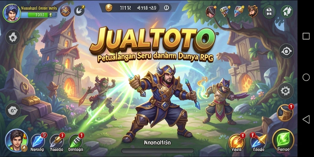 Tampilan menarik dari gameplay RPG JUALTOTO yang menampilkan karakter berpetualang.