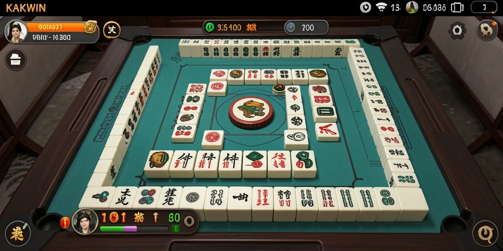 Tampilan gameplay KAKWIN yang seru dengan elemen Mahjong.