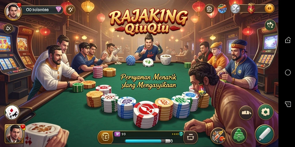 Gameplay seru QiuQiu di RAJAKING yang menegangkan.