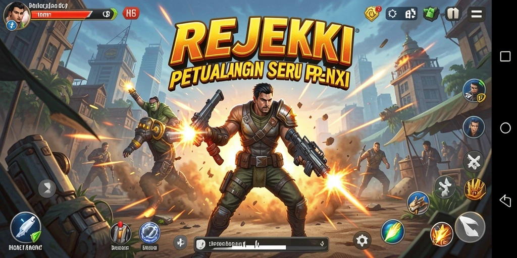 Gameplay mendebarkan dan penuh aksi dari REJEKI.
