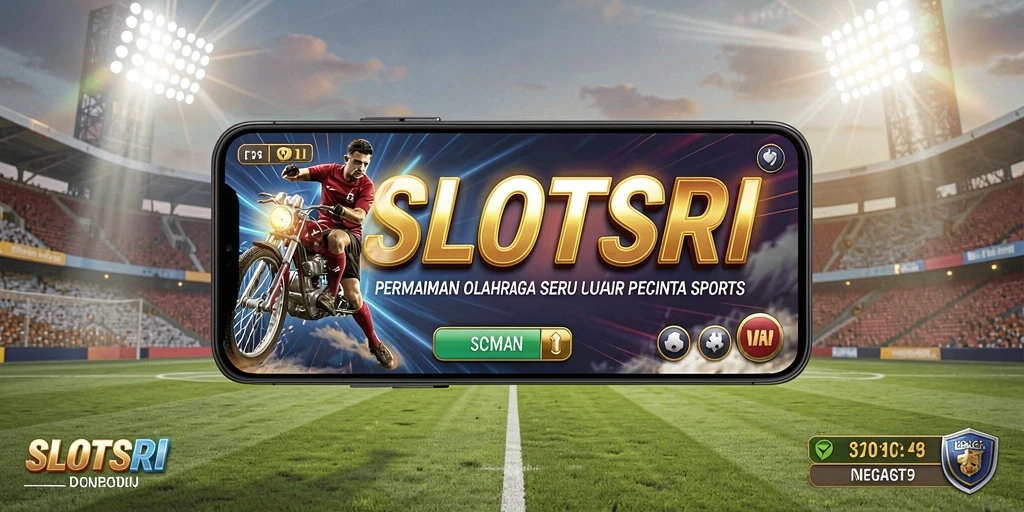 Tampilan gameplay seru dalam aplikasi SLOTSRI yang penuh aksi olahraga.