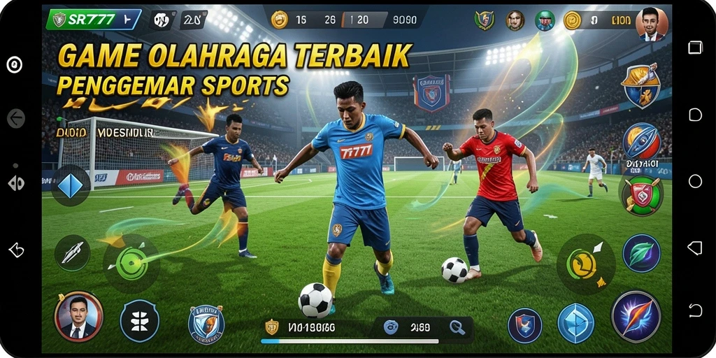 Tampilan gameplay menegangkan dalam SR777 dengan aksi olahraga yang seru.