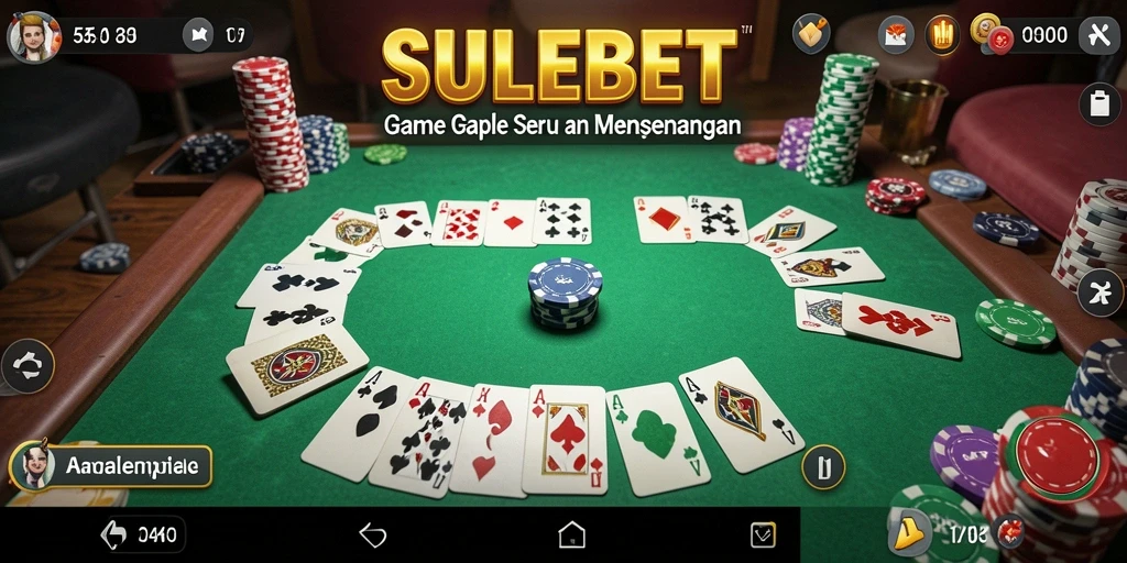 Tampilan gameplay Gaple seru dengan teman-teman.