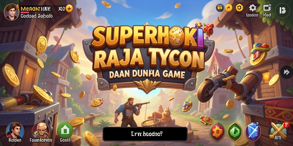 Screenshot SUPERHOKI menampilkan gameplay seru dalam membangun bisnis Tycoon.
