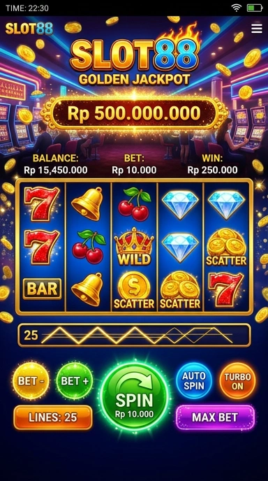 Menu navigasi yang mudah di aplikasi slot88.
